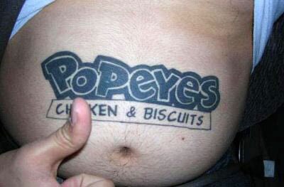 Popeyes chick tattoo